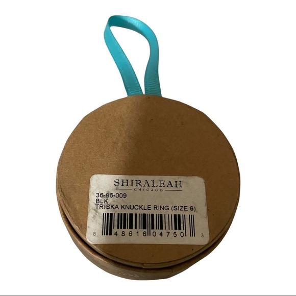 Shiraleah black Triska knuckle ring size 6 gold tone new in box Christmas - Picture 5 of 6